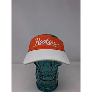 Hooters Otto Orange White Mesh Sun Visor Hat The Owls Nest Embroidered 60-973